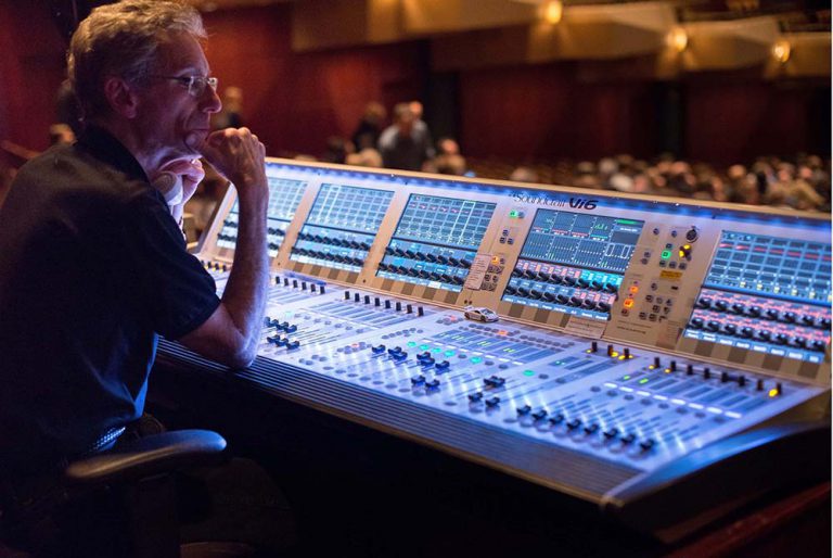 Sound Technician at work in studio 